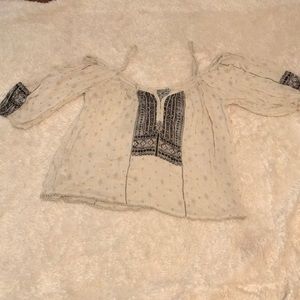 Ecote off-shoulder 3/4 sleeve blouse